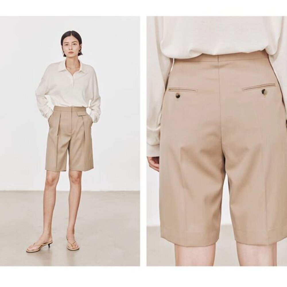 CHICJOC Fine Merino Wool Bermuda Shorts – Size 40